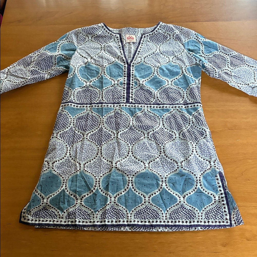 Emporio Sirenuse Purple and Cream Patterned Fabric